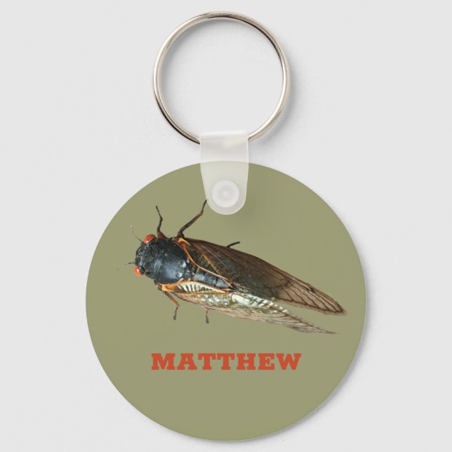 Photo of Cicada Insect Bug Personalized Keychain (Front)