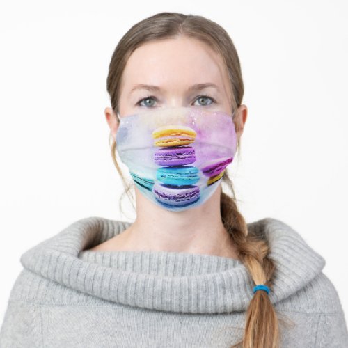 Photo of Colorful Delicious Macarons Adult Cloth Face Mask