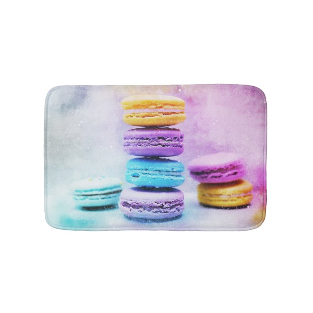 Photo of Colorful Delicious Macarons Bath Mat (Front)
