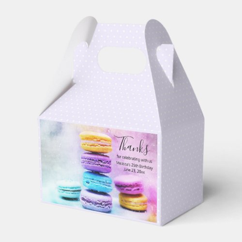 Photo of Colorful Delicious Macarons Favor Boxes