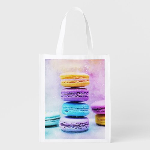 Photo of Colorful Delicious Macarons Grocery Bag