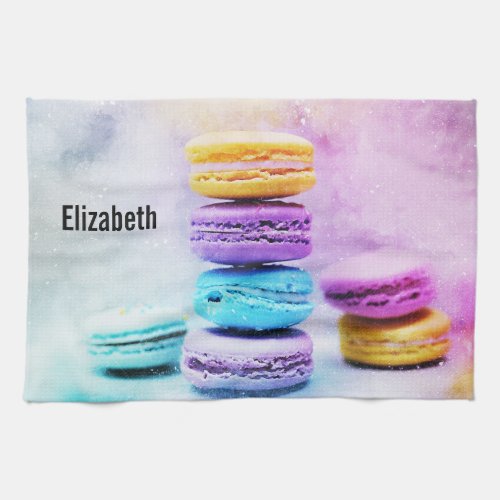 Photo of Colorful Delicious Macarons Kitchen Towel