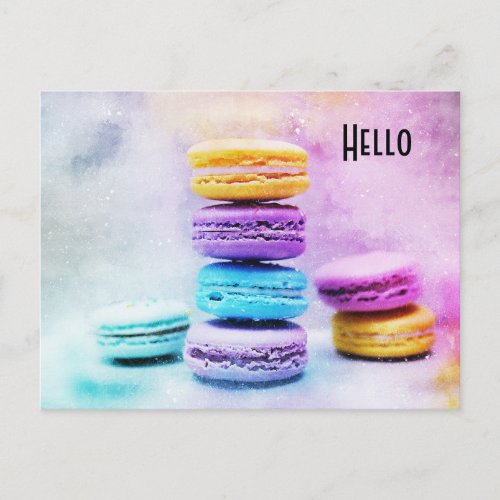 Photo of Colorful Delicious Macarons Postcard