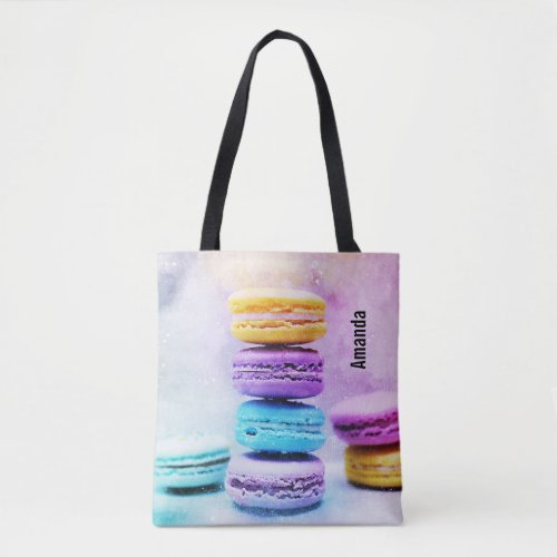 Photo of Colorful Delicious Macarons Tote Bag
