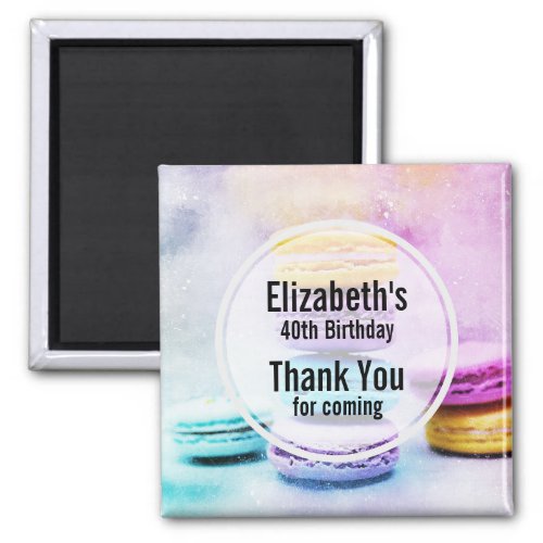 Photo of Colorful Macarons Birthday Magnet