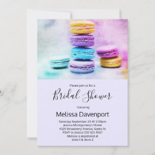 Photo of Colorful Macarons Bridal Shower Invitation