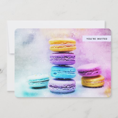 Photo of Colorful Macarons Bridal Shower Invitation