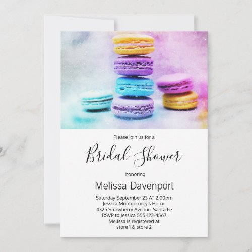 Photo of Colorful Macarons Bridal Shower Invitation