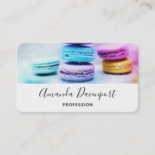 Photo of Colorful Macarons Business Card