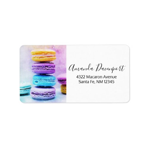 Photo of Colorful Macarons Label