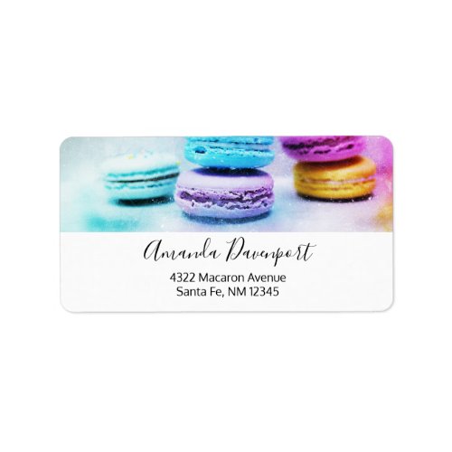 Photo of Colorful Macarons Label