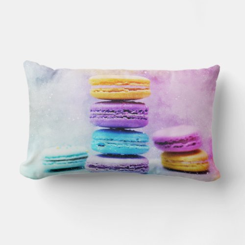 Photo of Colorful Macarons Lumbar Pillow