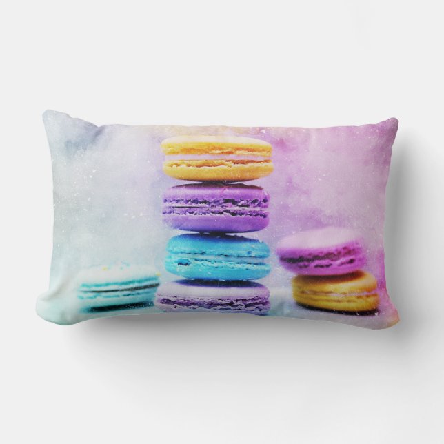 Photo of Colorful Macarons Lumbar Pillow (Front)