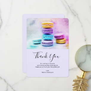 Photo of Colorful Macarons Thank You Card