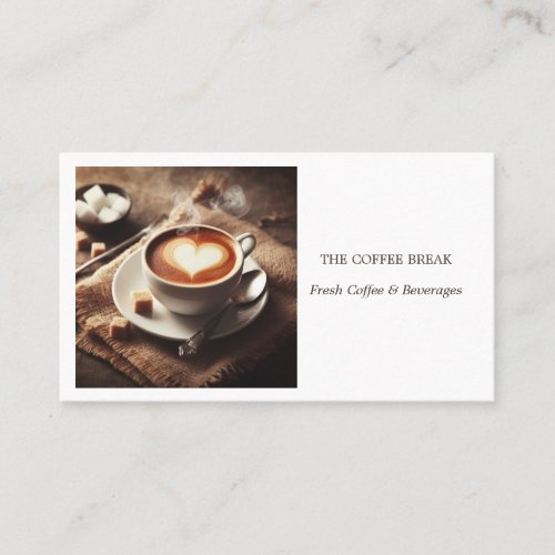 Photo of cup of coffee  business card