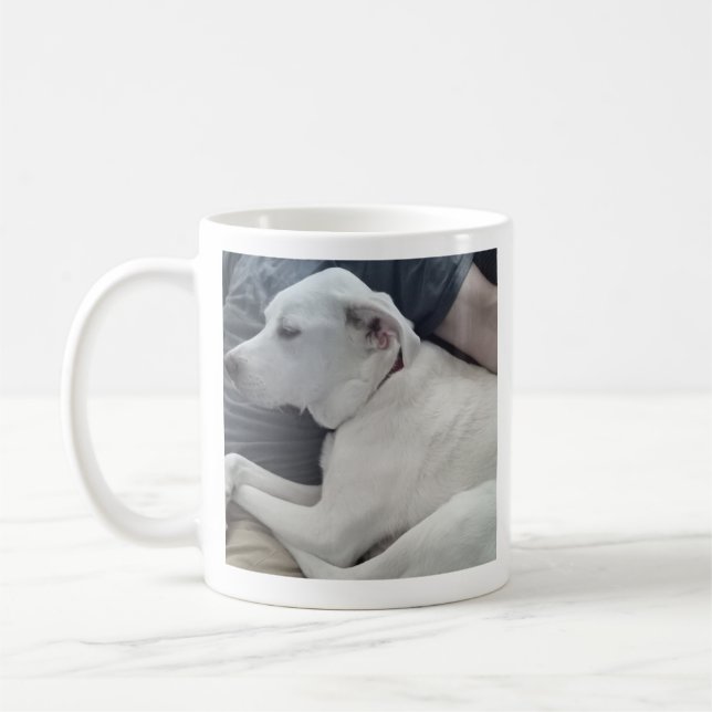 Photo of Cute Dog with Best Friend Dad Coffee Mug (Left)