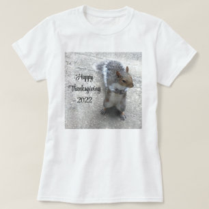 Photo of Cute Little Squirrel with Fluffy Tail T-Shirt