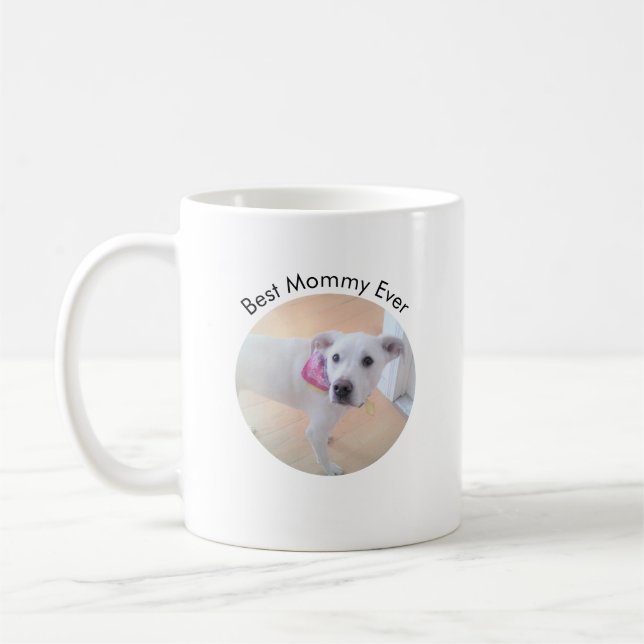 Photo of Cute Puppy Dog Simple Best Mommy Ever Coffee Mug (Left)