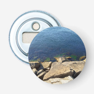Photo of Deep Blue Atlantic Ocean Rocky Cliff  Bottle Opener