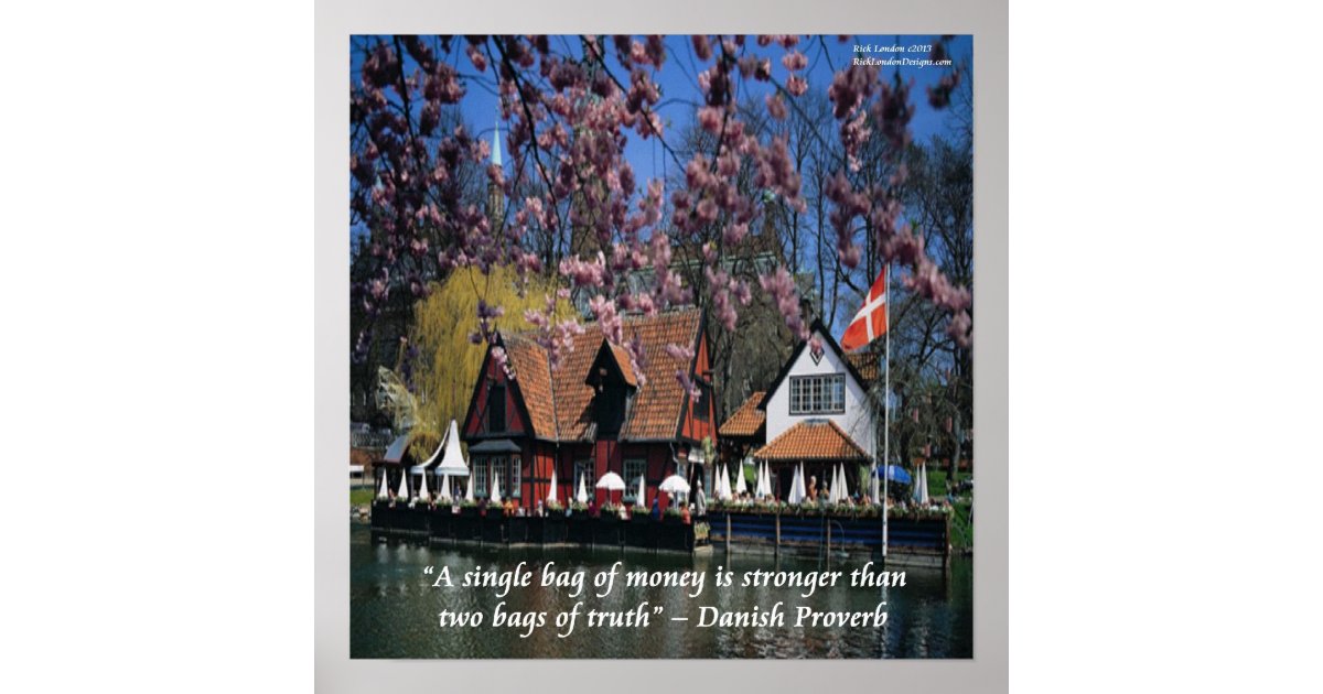 Photo Of Denmark And Funny Danish Proverb Poster Zazzle