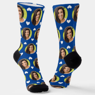 Photo of Girlfriend For Boyfriend Blue Cute Heart Socks