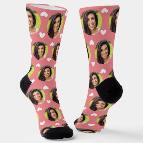 Photo of Girlfriend For Boyfriend Dark Pink Heart Socks