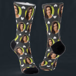 Photo of Girlfriend For Boyfriend Hearts Gray Socks<br><div class="desc">These fun photo of girlfriend for boyfriend socks feature your own photo with a white hearts pattern on a gray background, and are sure to bring your boyfriend a smile! He will think of you every time he pulls on these socks, and will love them (and maybe make him love...</div>