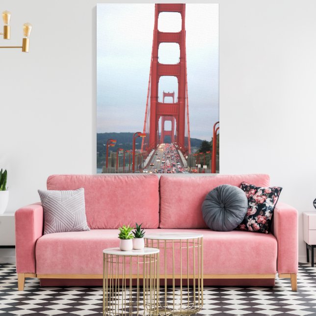 Photo of Golden Gate Bridge  Wrapped Canvas Print (Insitu(LivingRoom))