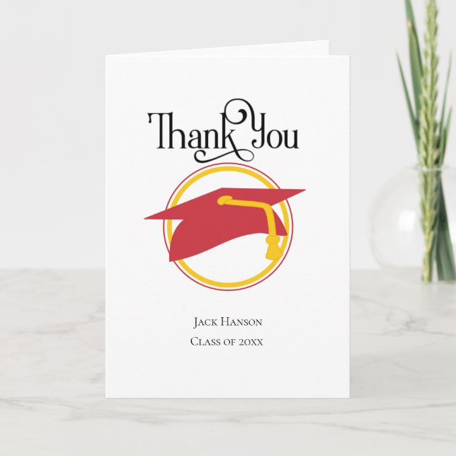 Photo of Grad, GRADUATION Thank You  (Front)