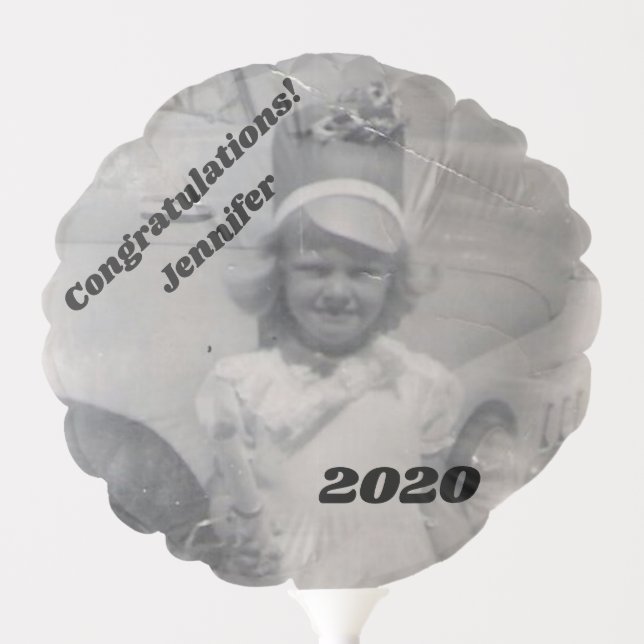 Photo of Graduate | Congratulations | Name & Year Balloon (Front)