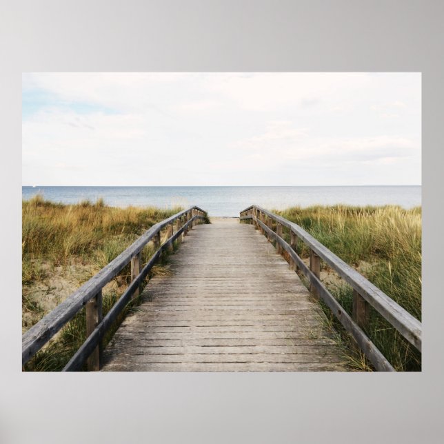 PHOTO OF GRAY WOODEN BRIDGE POSTER (Front)