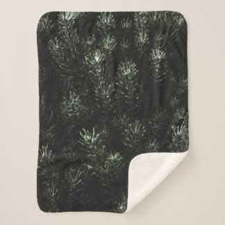 Photo of green fir plant sherpa blanket