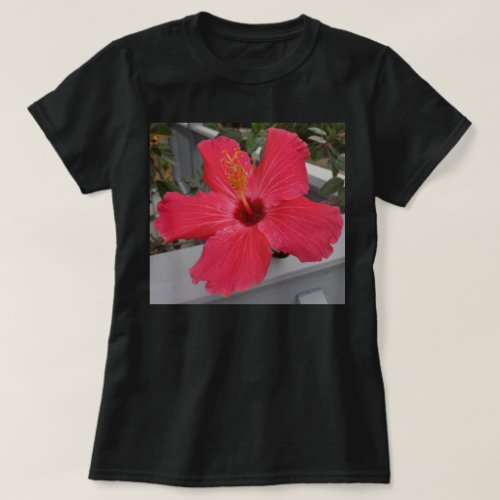 Photo of Hot Pink Hibiscus Bloom T_Shirt