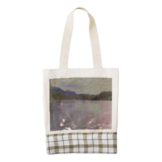 Photo of lake with Texture Zazzle HEART Tote Bag
