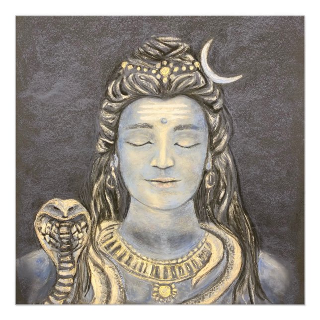 Photo of Lord Shiva Meditating (Front)