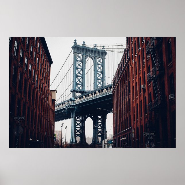 PHOTO OF MANHATTAN BRIDGE DURING DAYTIME POSTER (Front)