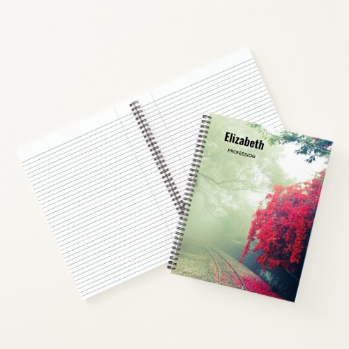 Photo of Misty Train Tracks  Red Tree Notebook