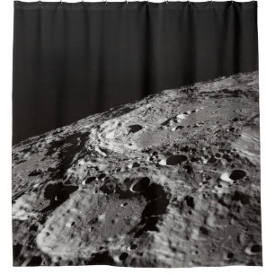 PHOTO OF MOON SURFACE SHOWER CURTAIN