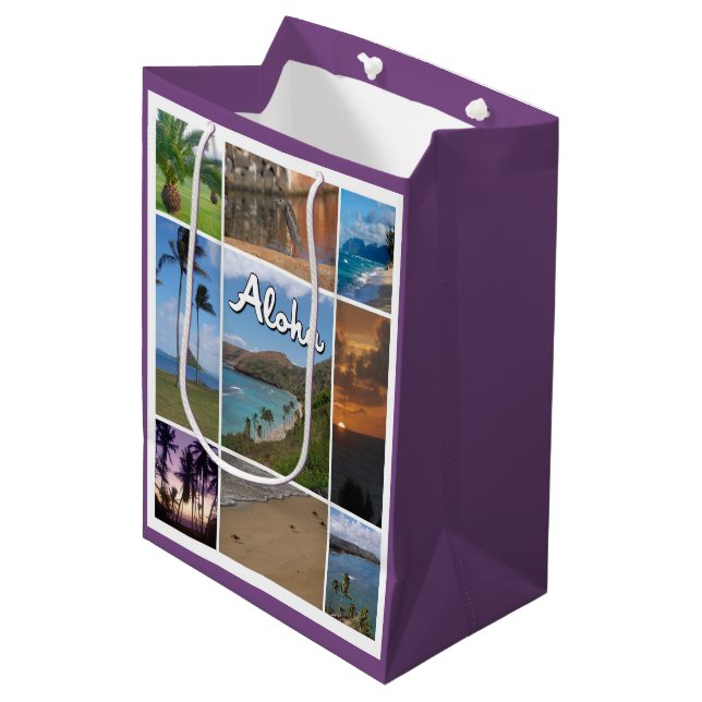 Photo of Oahu, Hawaii Medium Gift Bag (Front Angled)