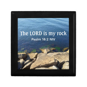 Photo of Ocean God is My Rock Bible Verse Blue Gift Box