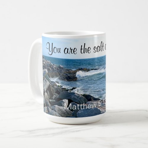 Photo of Ocean Salt of the Earth Bible Verse Coffee Mug