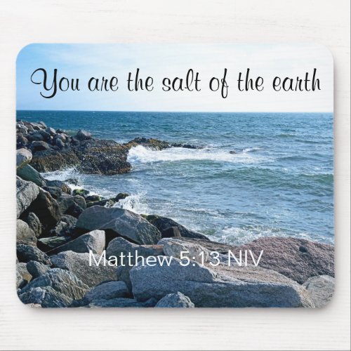 Photo of Ocean Salt of the Earth Bible Verse Mouse Pad