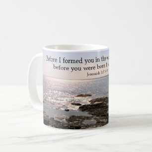 Photo of Ocean with God Knew You Bible Verse Coffee Mug