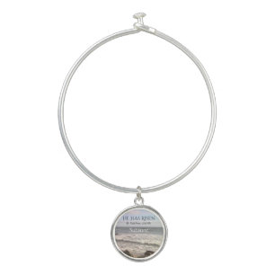 Photo of Ocean With Resurrection Scripture Easter Bangle Bracelet