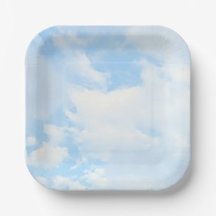 Photo of Peaceful Light Blue Sky Minimalist Paper Plates