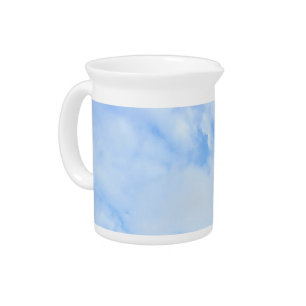 Photo of Peaceful Light Blue Sky Simple Beverage Pitcher