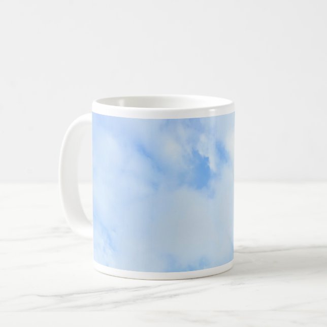 Photo of Peaceful Light Blue Sky Simple Coffee Mug (Front Left)