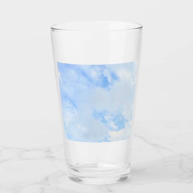 Photo of Peaceful Light Blue Sky Simple Glass (Front)
