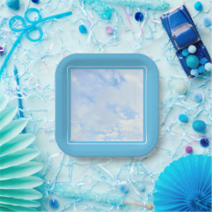 Photo of Peaceful Light Blue Sky Simple Paper Plates