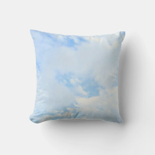 Photo of Peaceful Light Blue Sky Simple Throw Pillow